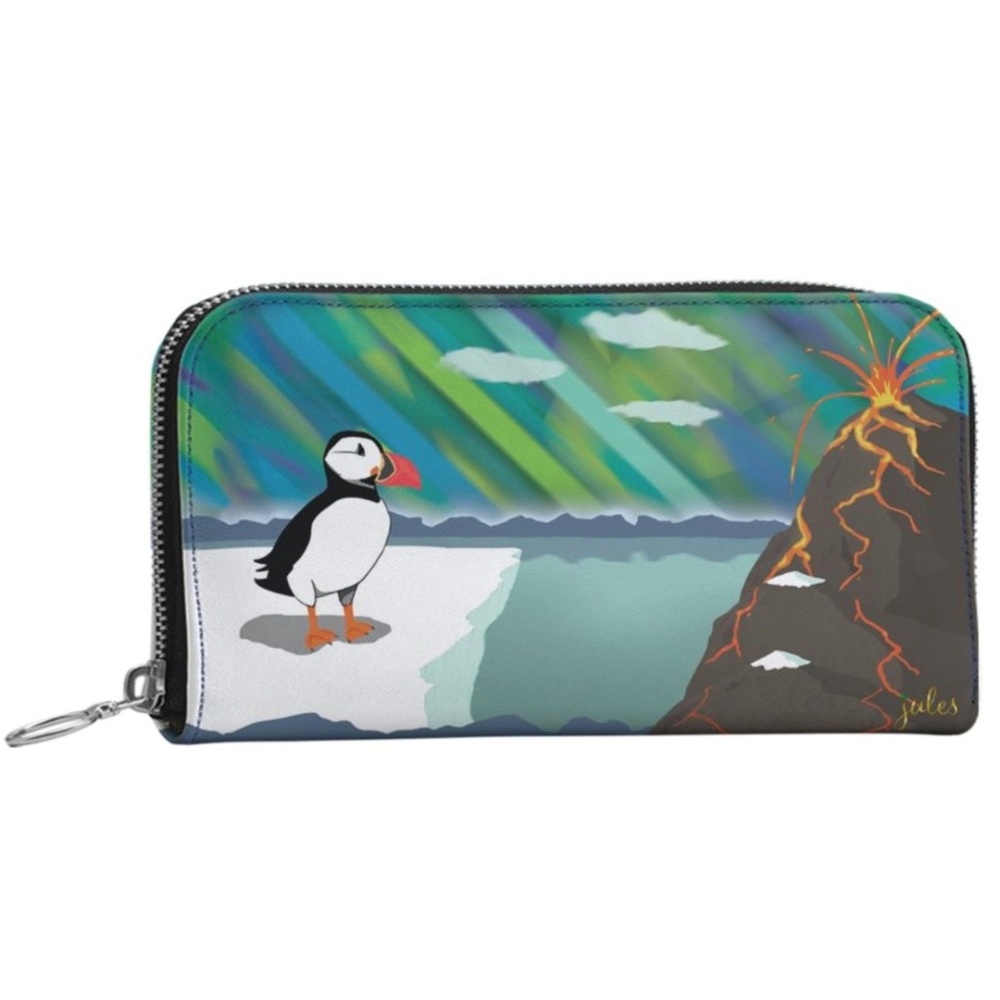 Puffin Italian leather zip around wallet